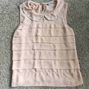 Jeweled collared blouse